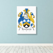 Townsend Family Crest Canvas Afdruk (Insitu (Houten vloer))