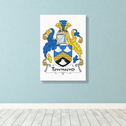 Townsend Family Crest Canvas Afdruk (Insitu (Houten vloer))