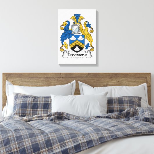 Townsend Family Crest Canvas Afdruk (Insitu (Slaapkamer))
