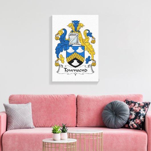 Townsend Family Crest Canvas Afdruk (Insitu (Woonkamer))