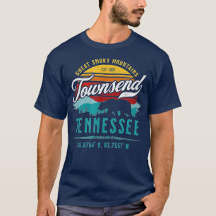 Townsend Tennessee Retro Great Smoky Mountains Bea T-shirt