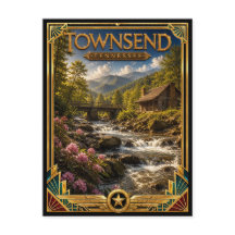 Townsend Tennessee Vintage Art Deco Gouden Tijdper