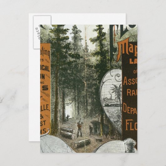 Township Map, Florida Briefkaart (Voorkant / Achterkant)