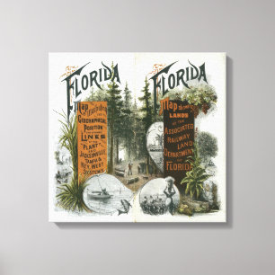 Township Map, Florida Canvas Afdruk