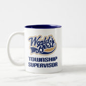 Township Supervisor Gift (Beste werelden) Tweekleurige Koffiemok (Links)