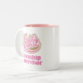 Township Supervisor Gift (Beste werelden) Tweekleurige Koffiemok (Voorkant links)