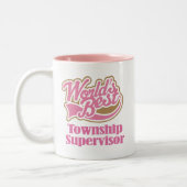 Township Supervisor Gift (Beste werelden) Tweekleurige Koffiemok (Links)