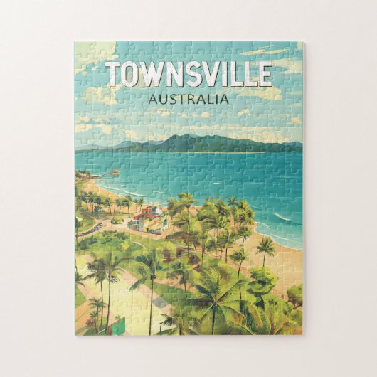 Townsville Australia Travel Art Vintage Legpuzzel (Verticaal)