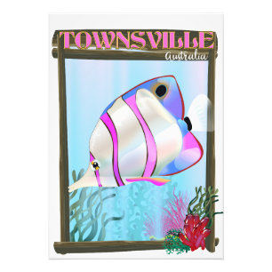 Townsville Australia Tropical fish Reisposter Foto Afdruk
