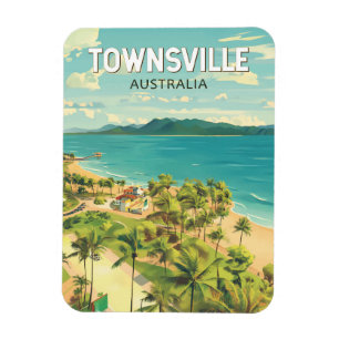 Townsville Australië Reis Kunst Vintage Magneet