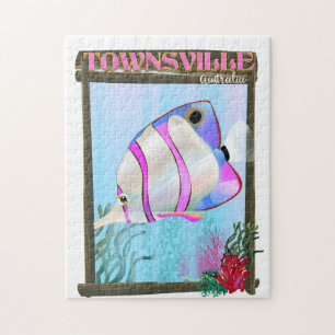 Townsville Australië Tropische vis reisposter Legpuzzel