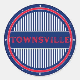 Townsville City Pride Embleem – Australische ident Ronde Sticker