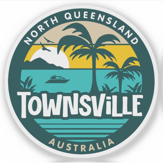 Townsville, Queensland Australië Sticker (Voorkant)