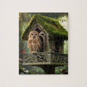Towny uil en huis legpuzzel (Verticaal)