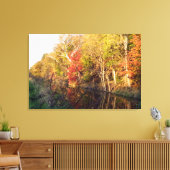 Towpath Autumn Glory (Ohio) Canvas Print (Insitu (Woonkamer))