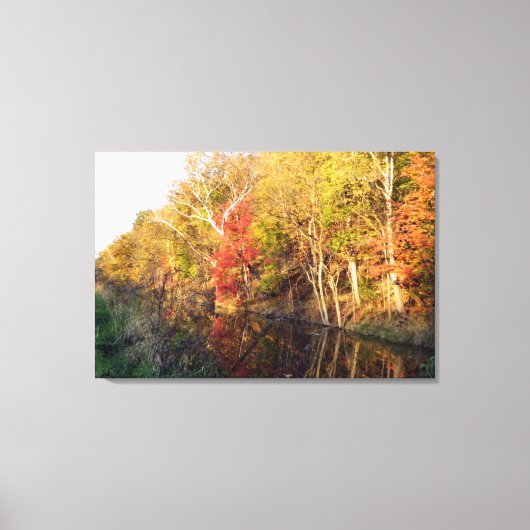 Towpath Autumn Glory (Ohio) Canvas Print (Voorkant)