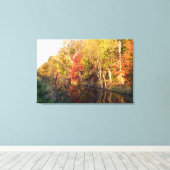Towpath Autumn Glory (Ohio) Canvas Print (Insitu (Houten vloer))