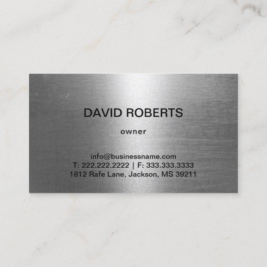 Towservice Metaal Tow Hook Professional Visitekaartje (Achterkant)