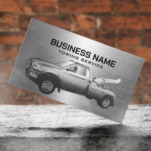 Towservice Metallic Tow Truck Professional Visitekaartje