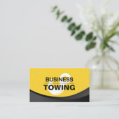 Towservice Tow Hook Logo Modern Black & Gold Visitekaartje (Staand voorkant)
