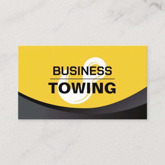 Towservice Tow Hook Logo Modern Black & Gold Visitekaartje (Voorkant)