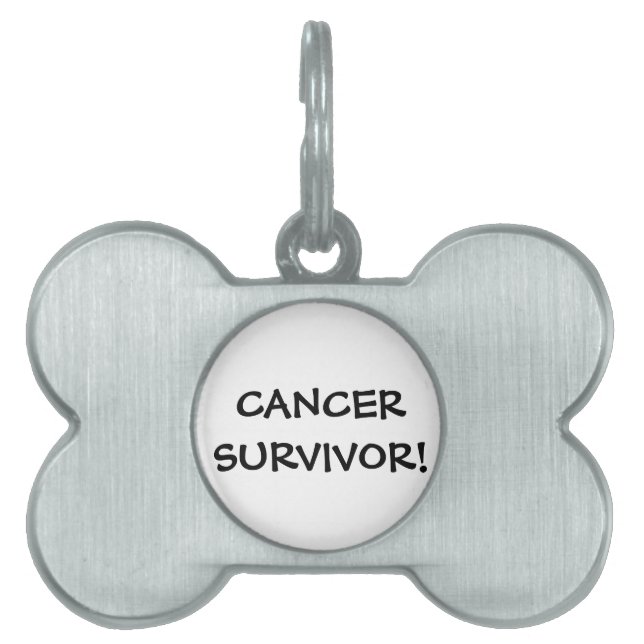 TOWT - CANCER SURVIVOR Dog Label Huisdieren Naamplaatje (voorkant)