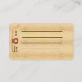 Towtekening Label Towing Auto visitekaartje (Achterkant)