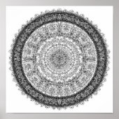 Toxic Beauty Fractal Rust Mandala Template Poster (Voorkant)