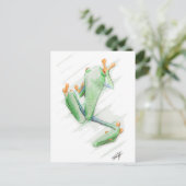 Toxic Frog - drawing watercolor painting Briefkaart (Staand voorkant)