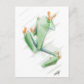 Toxic Frog - drawing watercolor painting Briefkaart (Voorkant)