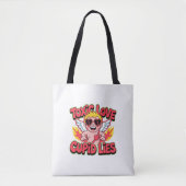 Toxic Love – Cupid Lies Dark Esthetische Canvas ta Tote Bag (Voorkant)