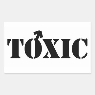 Toxic Male Sticker - Stencil Font