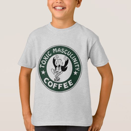 TOXIC MASCULINITY COFFEE Funny Boy's T-Shirts (Voorkant)