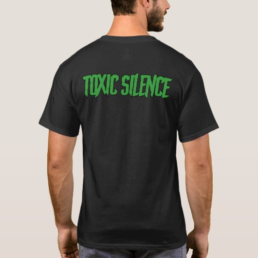 "Toxic Silence" T-shirt med logo fram + text bak (Achterkant)