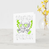 Toxic Skull Drifter Sticker Kaart (Gele Bloem)