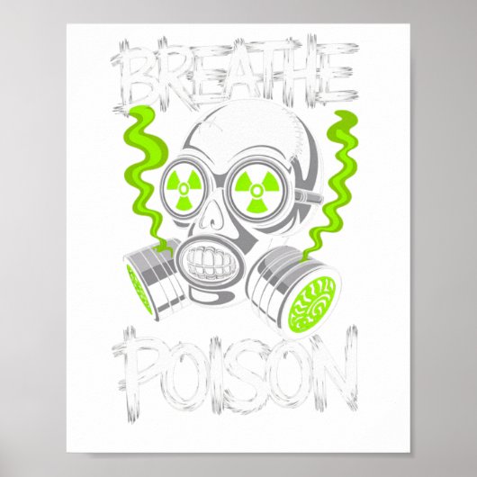 Toxic Skull Drifter Sticker  Poster (Voorkant)