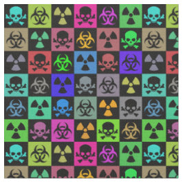 Toxic Skulls goth punk Kunst Stof