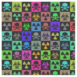 Toxic Skulls gothic punk kunst Stof