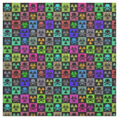 Toxic Skulls gothic punk kunst Stof (Swatch)