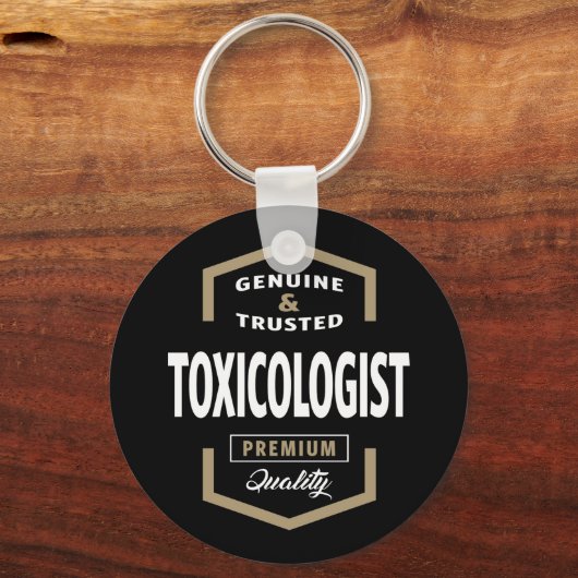 Toxicoloog Logo Gift Ideeën Sleutelhanger (Voorkant)