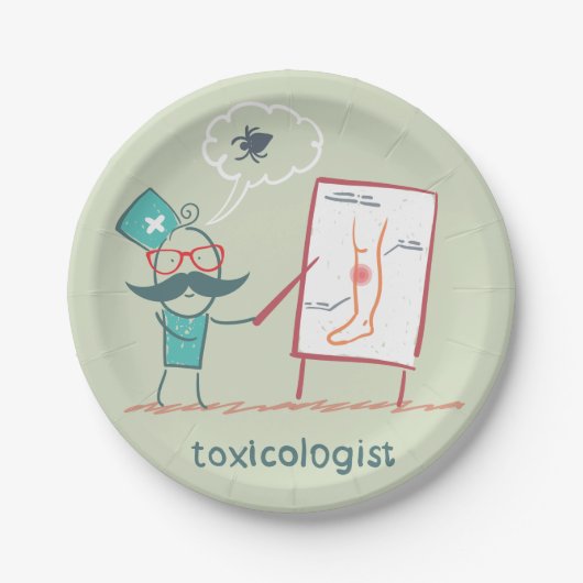 Toxicoloog Papieren Borden Papieren Bordje (Voorkant)