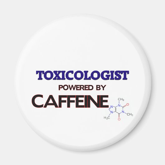 Toxicoloog Powered by cafeïne Magneet (Voorkant)
