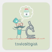 Toxicoloog Vierkante Sticker (Voorkant)