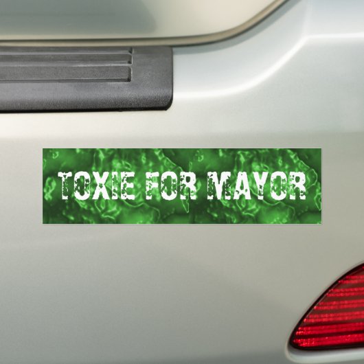 TOXIE VOOR MAYOR BUMPERSTICKER (Op auto)
