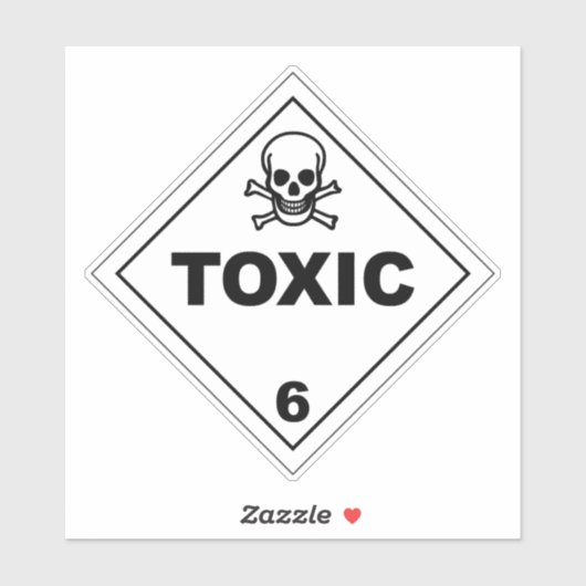 Toxisch 6 Etiket Sticker (Vel)