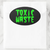 TOXISCH AFVAL OVALE STICKER (Tas)