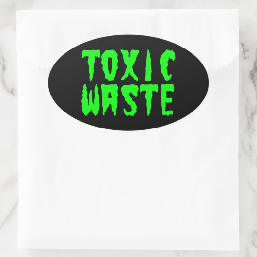TOXISCH AFVAL OVALE STICKER (Tas)