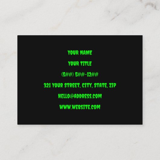 TOXISCH AFVAL VISITEKAARTJE (Achterkant)