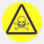 Toxisch_Gevaar Ronde Sticker (Voorkant)