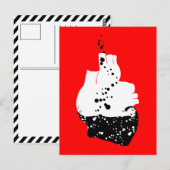 toxisch hart briefkaart (Voorkant / Achterkant)